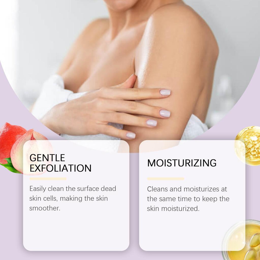 Peach-Scented Body Scrub: Nourishes, Softens and Tightens Skin, Moisturizes, Exfoliates, and Cleanses the Body