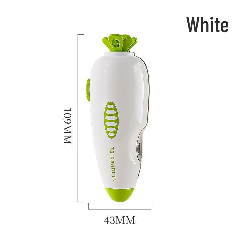Dual-Use Carrot Fruit Knife & Peeler: Portable, Multifunctional, Double-Headed Scraper for Dorms & Outdoors белый