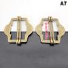 3Pcs Metal Two Slides Tri-Glide Buckles For Suit Vest Shoulder Leather Bag Strap Belt Slider Adjustment Rectangle Buckle