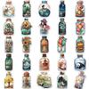 50 Pack Funny Vinyl Stickers, Drifting Bottle Large Bulk Sticker