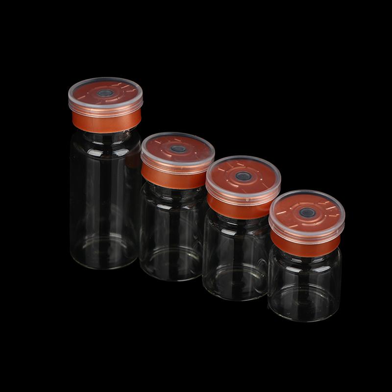 10Pcs 3Ml 5Ml 6Ml 10Ml Vials Leak-Proof Dust-Resistant Rubber Stopper Flip Off Caps Burr-Free Aluminum Cap Glass Bottles