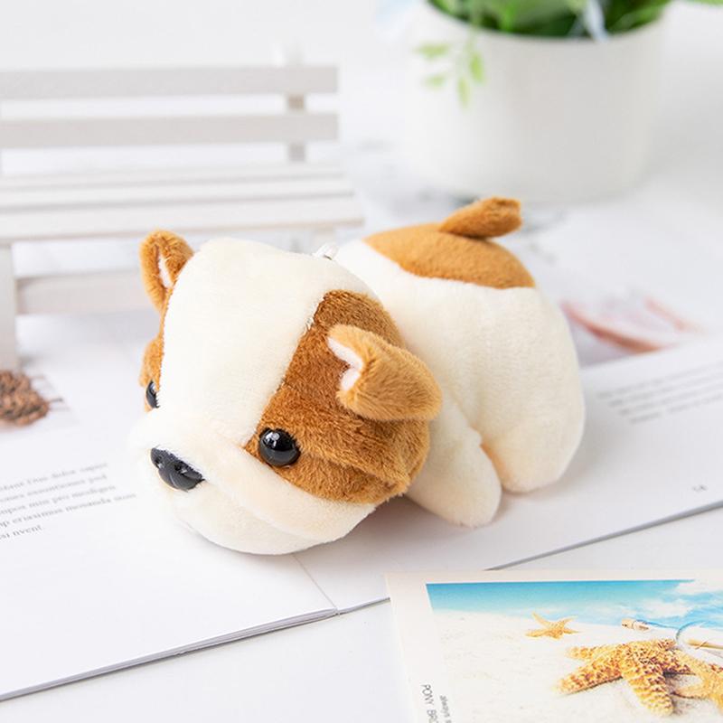 

12 см Милий Тварина Собака Шарпей М яка Лялька Підвіска Плюшева Іграшка Брелок Ланцюжок Подарунки Для Дітей кавовий