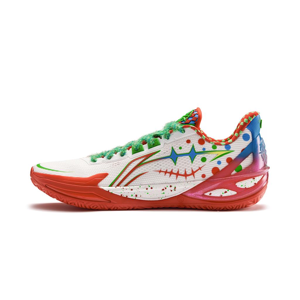 Li Ning Blade 6 V2 Low top All Around Performance Basketball Shoes Men's White Red Green ABAV087-22