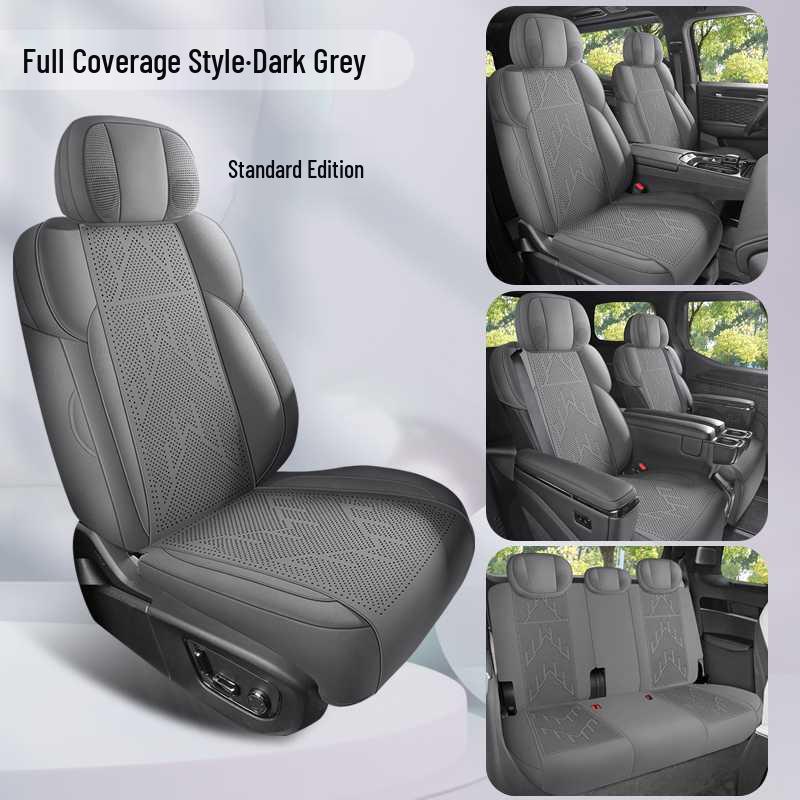 25 JiKe 009 All-Season Suede Car Seat Cushion with Full Coverage Ventilation for Sixth and Seventh Seats