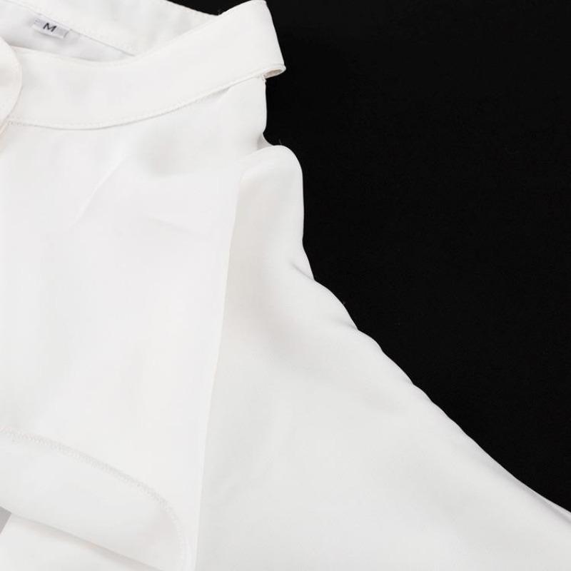 Sexy Loose White Women's Shirt Fashion O-Neck Off Shoulder Long Sleeve Shirts Elegant Classic Ruffle Top Female Clothing
