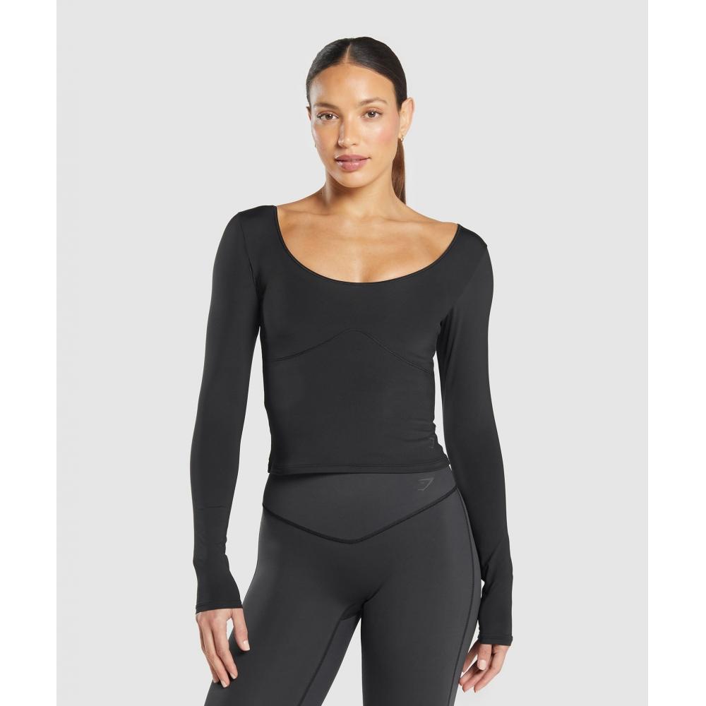 

Gymshark Elevate Long Sleeve Top Black B2c8r Bb2j XS