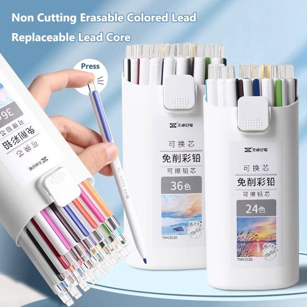 

Replaceable Refill Mechanical Pencil 12/18/24/36 Colors Art Drawing Pencil Art Painting 12 Colors