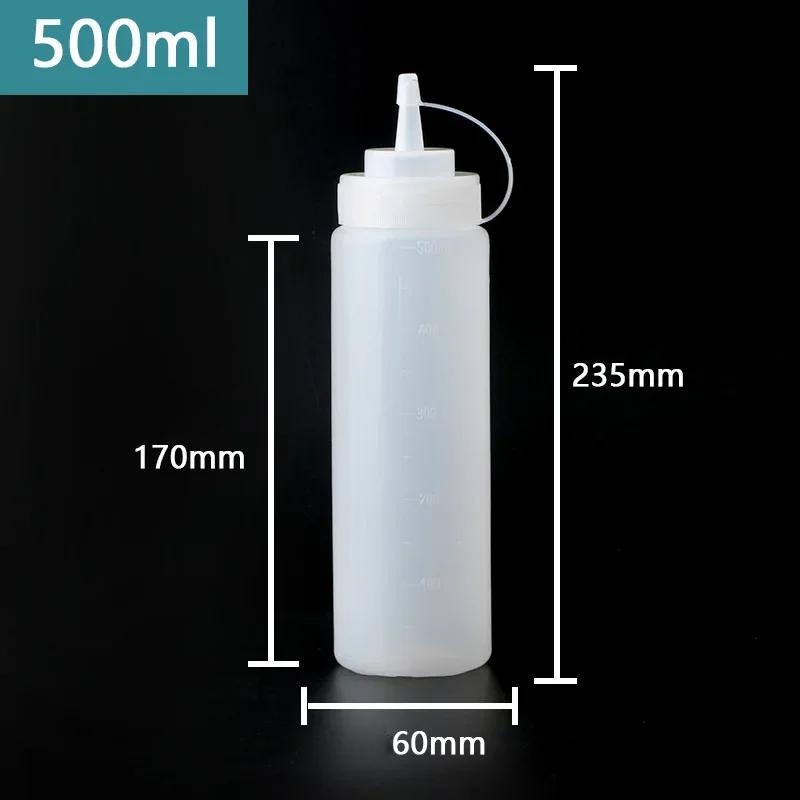 Ketchup BBQ-Saucen Olivenölflasche Groß Squeeze Gewürzflaschen mit Düsen Spender Squeeze Saucenflasche Küchenhelfer