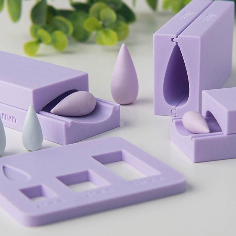 Stampo Rullo Argilla Forma Goccia d'Acqua 3 Misure Strumento per Creare Perline Essenziale per Artigianato di Gioielli Texture Plastica per Artigianato