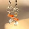 1pc plastics Car Cute Goldfish Wind Chime Pendant Decorative Transparent Glass Little Goldfish Wind Chime car accessories funny