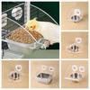 Spillproof Hanging Feeding Station Detachable Clear Feeding Bowl Cage Bird Feeder  Cage Accessories