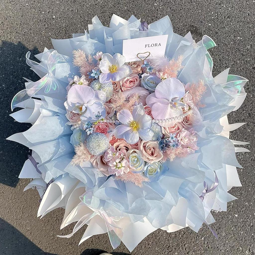 Eternal Flower: Elegant Mixed Rose Bouquet - Ideal for Girlfriend, Best Friend, or as a Luxurious Birthday Gift. Simulation Soap Flower Bouquet.