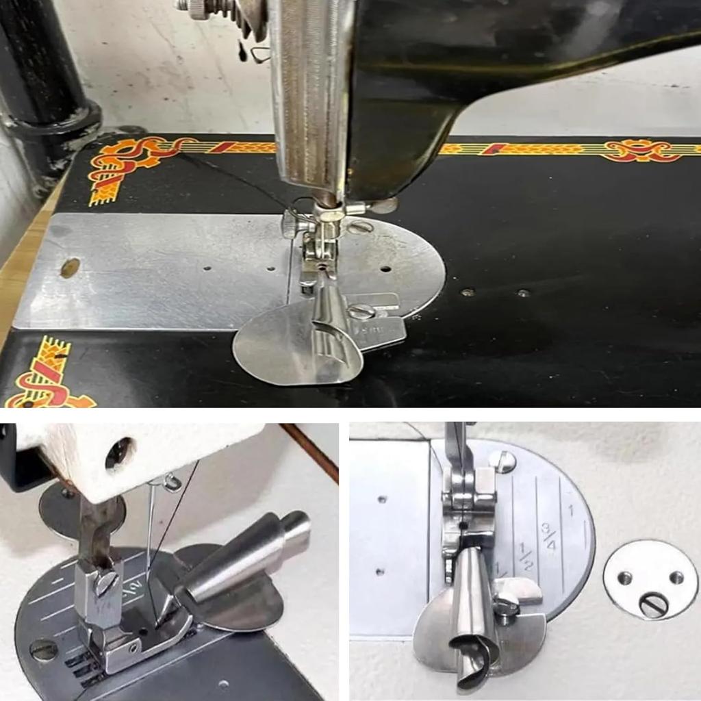 Universal Sewing Rolled Hemmer Foot 4PCS Rolled Hem Presser Foot 7/8/9/10mm Wide Rolling Hem Foot Sewing Machine Presser Feet Hemmer Home Industrial