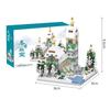 Idea City Mini Street View Mikro-Diamantbausteine Winterkirche Baugebäude Ziegelsteine Figuren Lernspielzeug für Kinder Geschenke