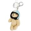 Adorable Porte-clés Ours Casque en Peluche Pendentif Esthétique Printemps Coréen Mignon Charme de Décoration pour Sac de Téléphone Pour Filles