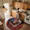 National Flag & Eagle pattern round rug,Carpet Rug for Living Room Bedroom Playroom ,Non-slip Floor Mat,Holiday Gifts and Birthday Gifts.