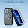 For iPhone 13 Pro Max Case Compatible with MagSafe Lens Frame Kickstand TPU + PC Shockproof Phone Cover