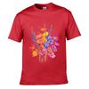 Colorful Wildflowers Watercolor Floral Bouquet Botanical Art Unisex Summer Washed Tee Loose Distressed Top