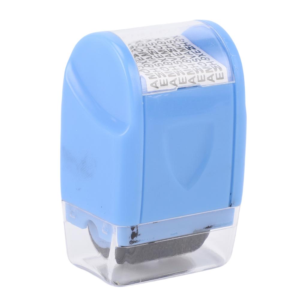 ID Protector Ink Roller Stamp Blue Compact ID Confidential Security Roller for Checks Bank Statements
