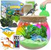 Dinosaur Terrarium Miniature Dinosaur Craft Independent Research Handmade Making Experiment Elementary School Popular Christmas Kids Dinosaur Toy Kit,