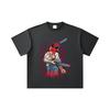 260 GSM Double Yarn 32 Count 100% Cotton Chainsaw Man V42 Denji Makima Print Unisex Heavy Cotton T Shirt