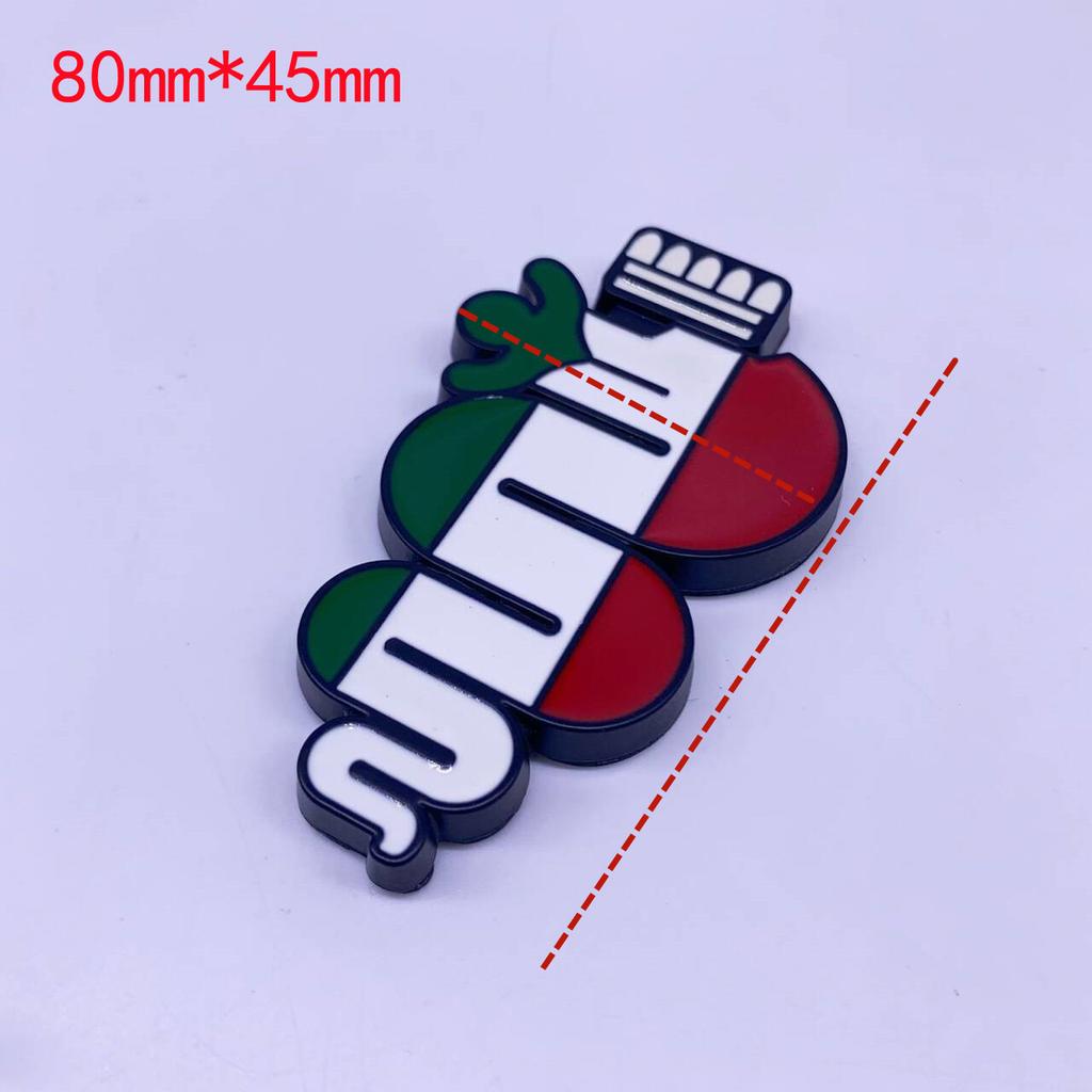 Insignia de Rejilla del Capó Delantero DASM1 para Alfa Romeo | Pegatina Emblema de Trébol de Cuatro Hojas y Serpiente Giulietta Mito Stelvio Estilo Exterior del Coche