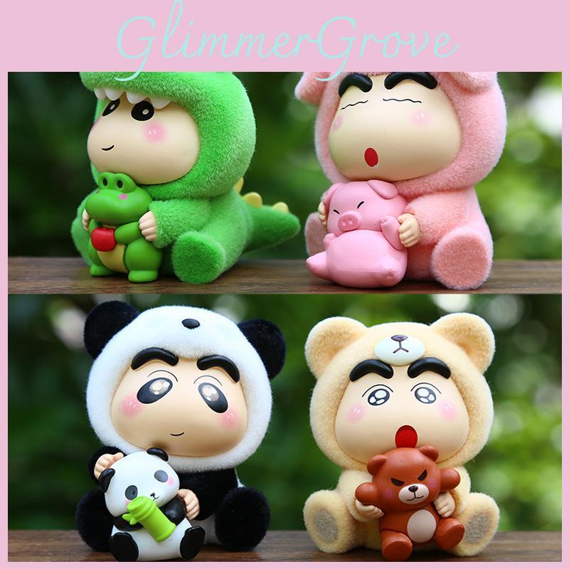 Models Shinchan Crayon Pvc Toys Ornaments For Kids Visual Skills Development