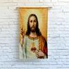 Jesus Malerei Kalligraphie Weich Bedrucktes Flanell Badetuch Schnelltrocknend Benutzerdefiniert Sandfrei Strand Yoga Spa Fitnessstudio Pool Für Erwachsene Hotel