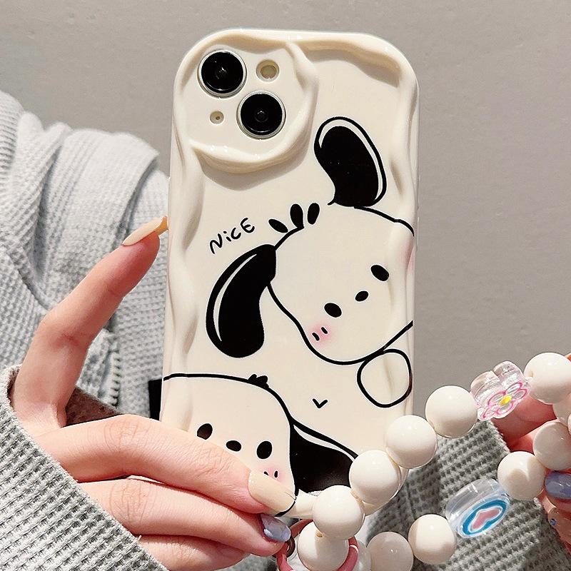 Pacchard Dog Suitable for Apple 16promax Mobile Phone Case 14 Protection Soft Case IPhone 13 Cream 12 Silicone 15/x