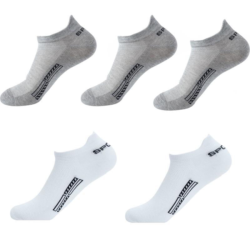 5 Paar Herren Baumwoll-Mesh-Socken Low Top Unsichtbare Knöchelsocken Bequeme atmungsaktive Sport-Freizeitsocken Zuhause Reisen Outdoor