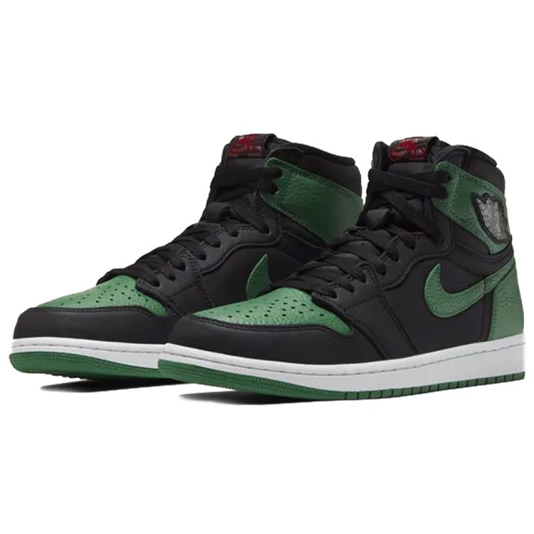 Air Jordan 1 Retro High OG Pine Green 2.0 Heren Sneakers Zwart Wit-Gym-Rood-Pine-Green 555088-030