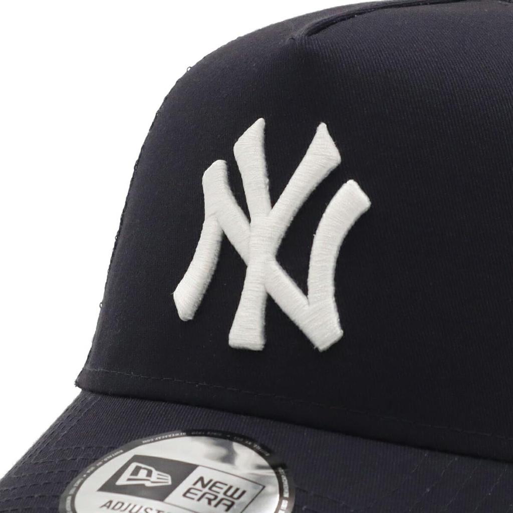 New Era Mesh Cap with MLB Side NY Free Size SL and NEYYAN NER36C9187 9FORTYA-Frame Patch, Navy, 940AFTR, SP, NVY, 14388606,