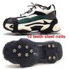 10 Studs Reliability Antiskid Footwear Ice Grippers Spikes Climbing Crampons Suitable for Winter Sports Lover