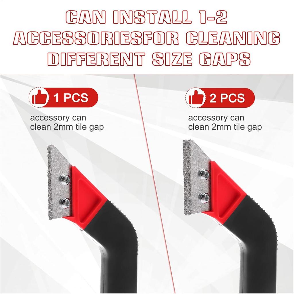 Grout Scraping Tool 10X Grout Saw Grouting Accessories 5 Pack Extra Replacement Cutter Heavy-Duty Scraper Grout Removal Tool Set