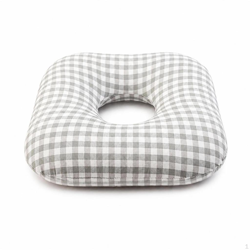 Pressure Relief Cushion Checkered Donut Seat Washable Cover