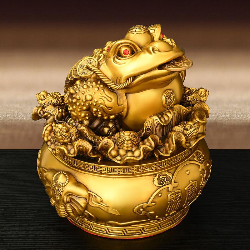 Reichtum Alles Kupfer Goldene Kröte Ornament Dreibeinige Goldene Kröte Schatzschale Hundert Reichtümer Goldene Kröte Heim Wohnzimmer Ornamente