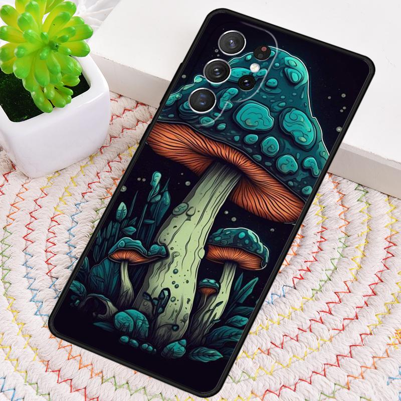 Mushroom Wall Art Silicone Phone Case For Samsung Galaxy Note 10 Pro S26 S25 S24 S23 S22 S21 Plus S25Ultra Capa Cover