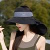 New Summer Sunscreen Sun Hat Showing Face Small Fashion Versatile Sun Hat Children's Big Eaves Shawl Neck Bucket Hat