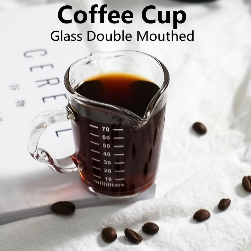 70/150ML Espresso Glass Cup Measuring Cup Milk Latte Jug Coffee Supplies Kitchen Dining & Bar Mug Drinkware Double Thick Bottom
