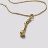 Hustad 233 Flower Gold Necklace _ 925 Silver / 14k Gold Necklace