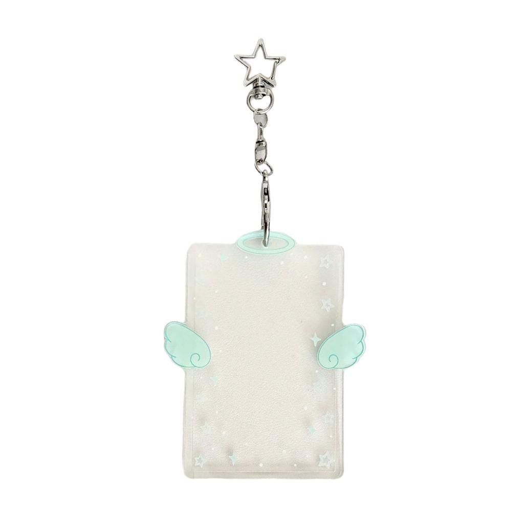 Cartoon Photocard Holder Kpop Photo Card Holder with Keychain ID Card Holder Pendant Keychain Student Card Sleeves