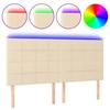 VidaXL LED Headboard Bedroom Furniture Double Bed Accessory Head of Bed Frame Interior Cream 3122435