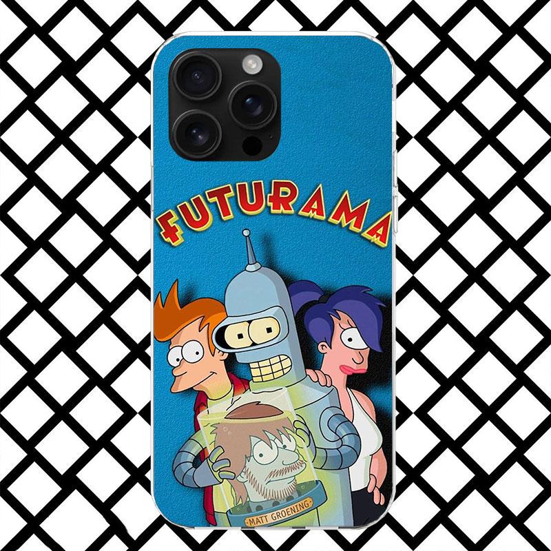 Cartoon F-Futuramas Phone Case for iPhone 17 Air 16 16E 15 14 Plus 13 Mini 12 11 Pro Max 7 8 + SE 2020 Soft Cover Fundas 17 Air