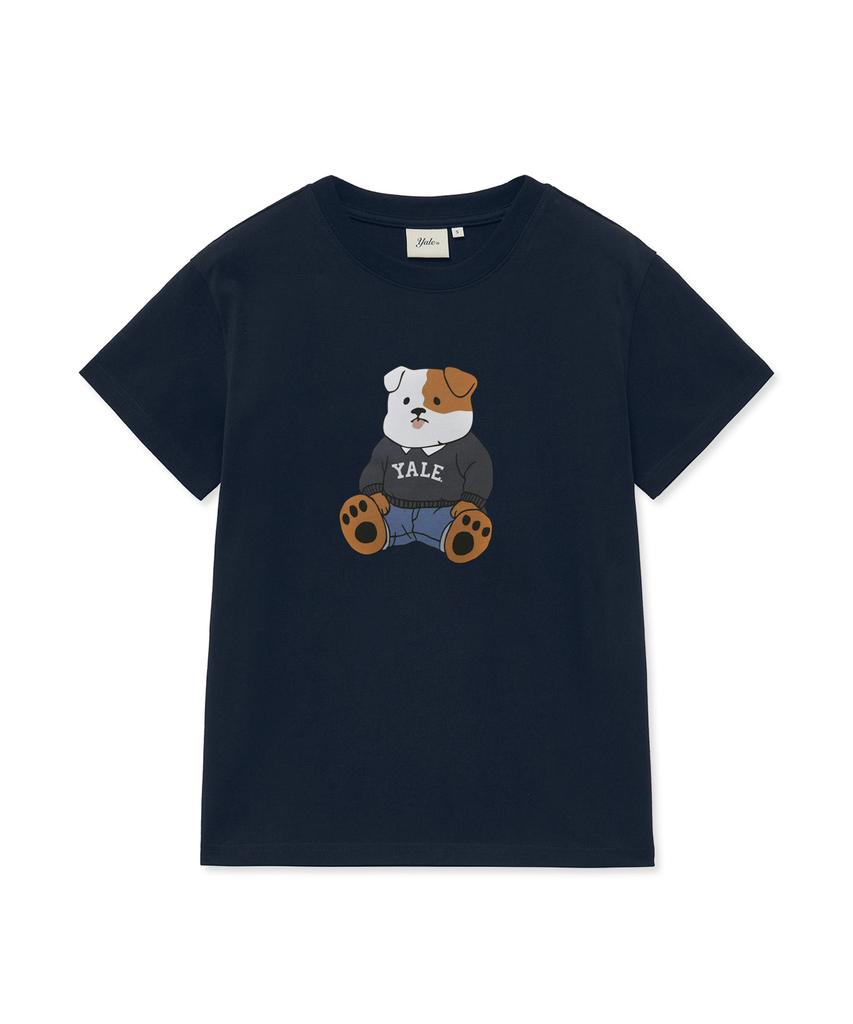 YALE Soft Bulldog Short Sleeve T-Shirt_Navy