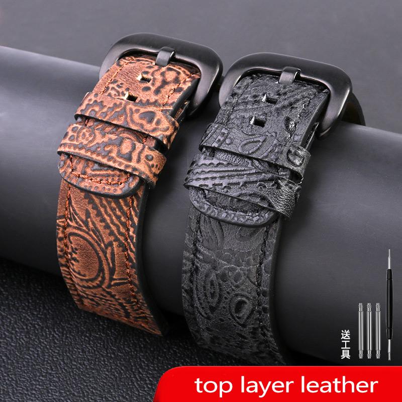 For Bracelet For Seven Friday Watch Strap Men's Square Mechanical M2/02 M3 T2 S1 Vintage High Quality Pattern Leather Watchband 28MM