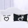Ropa De Cama Bedding Set King Size Black White Duvet Cover PillowCases Dekbedovertrek Sets 260x220 Lovers Her His Side Bedset