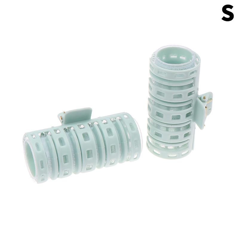 

2Pcs Self-Adhesive Bangs Curlers Lazy Spiral Hair Bangs Roll Curler Plastic No Heat Air Diy Hair Curling Styling Tools S зелёный