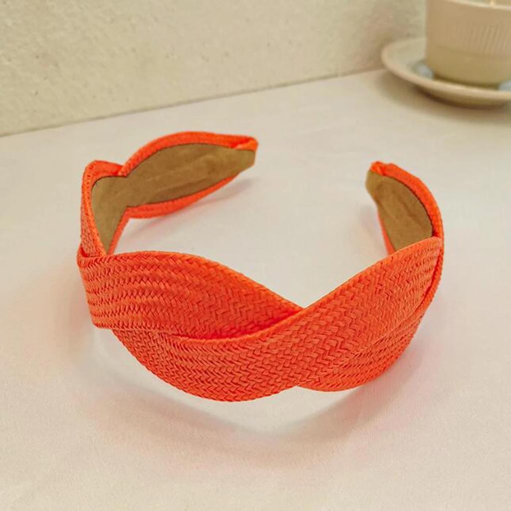 New Fashion Headband For Women Solid Color Turban Summer Handmade Braided Headwear Hair Accessories