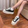 Biscuit Shape Shoes Women's Niche Platform Height Increasing Women Shoes White Shoes Women's New Fashion Casual Board Shoes Women's Platform Shoes