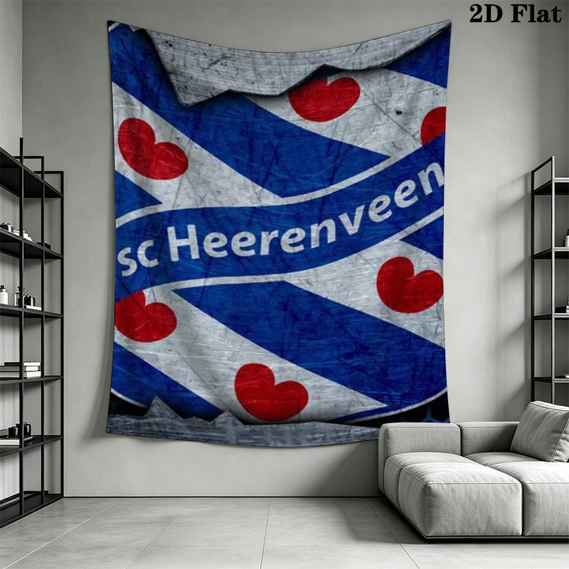 SC Heerenveen Wall Tapestry Aesthetic Wall Hanging Printed Fabric Blanket Decorative Tapestries for Bedroom Living Room Home Decor